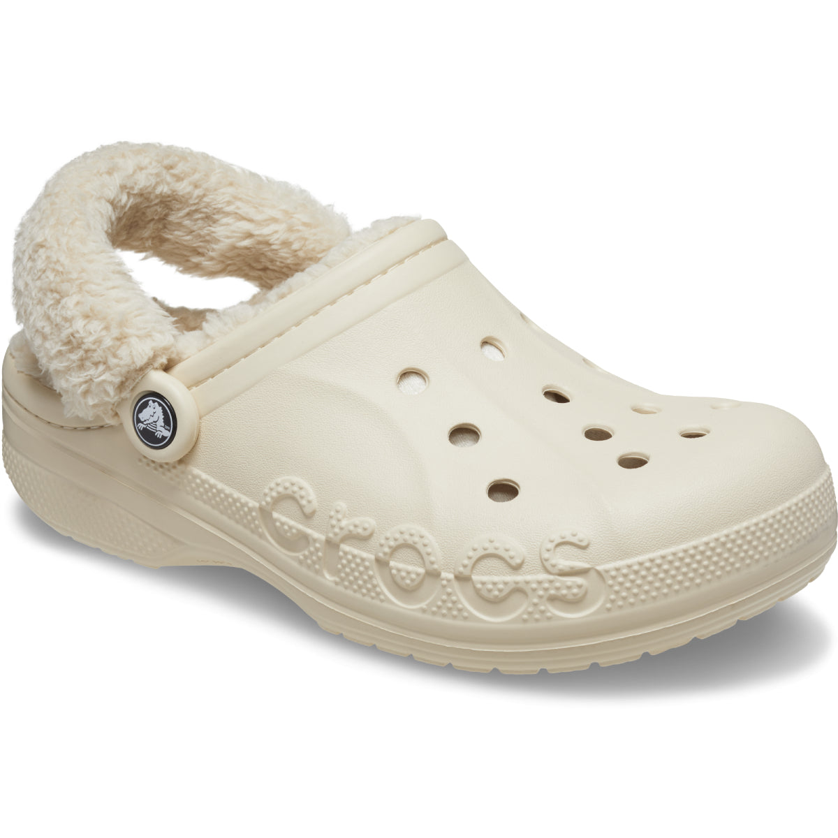 Baya Lined Fuzz Strap Clog - Winter White