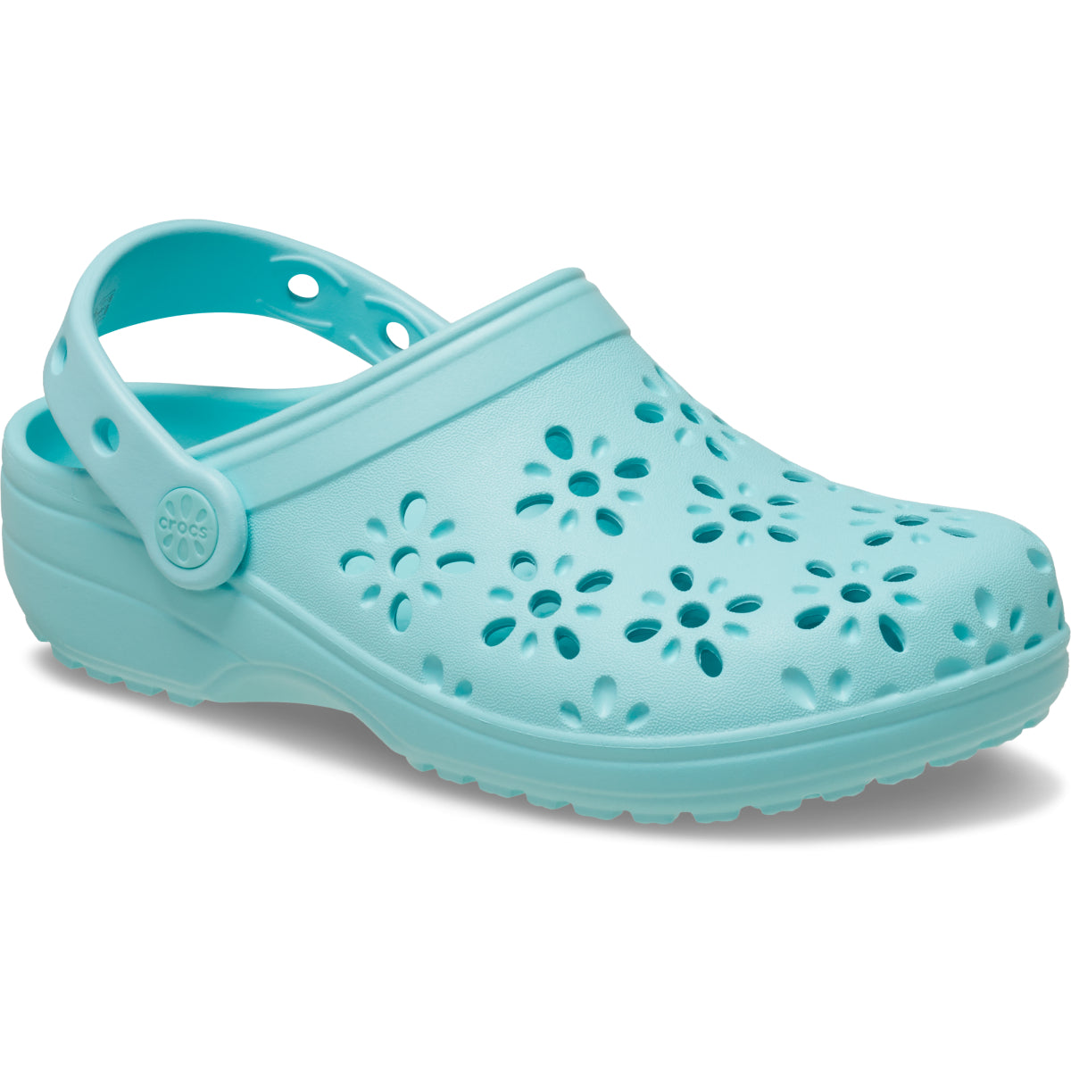Classic Floral Cut Out Clog T - Akuamarin