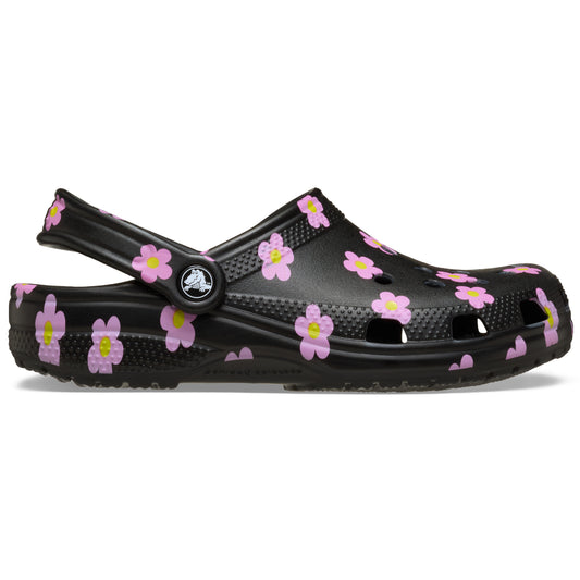 Classic Flower Clog - Siyah