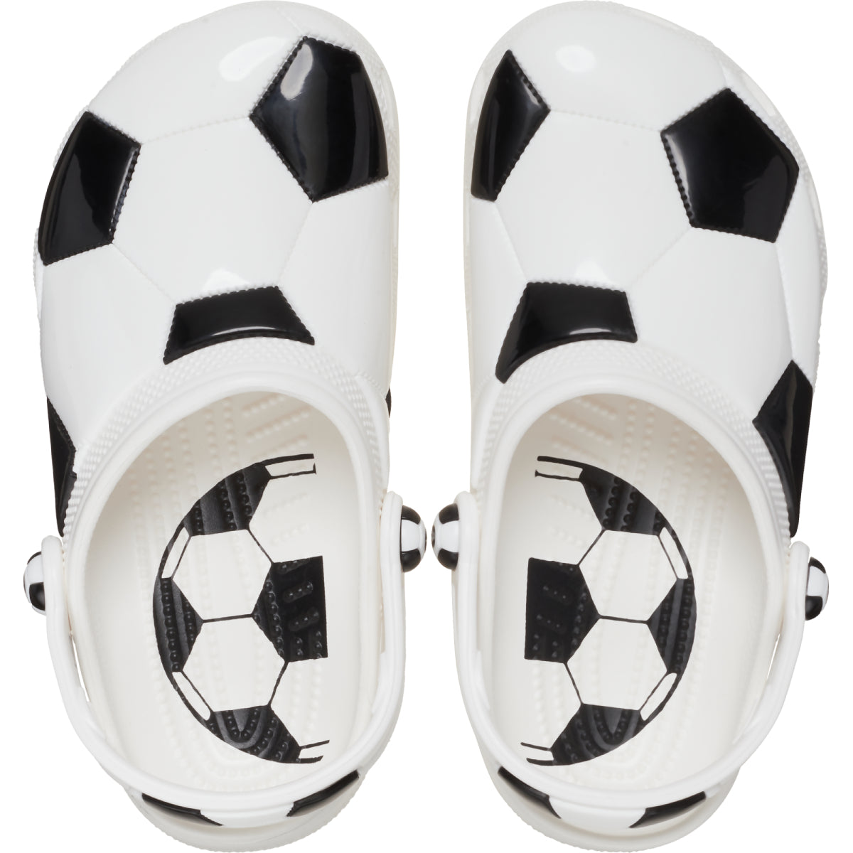 Classic Soccer Ball Clog K - White/Black