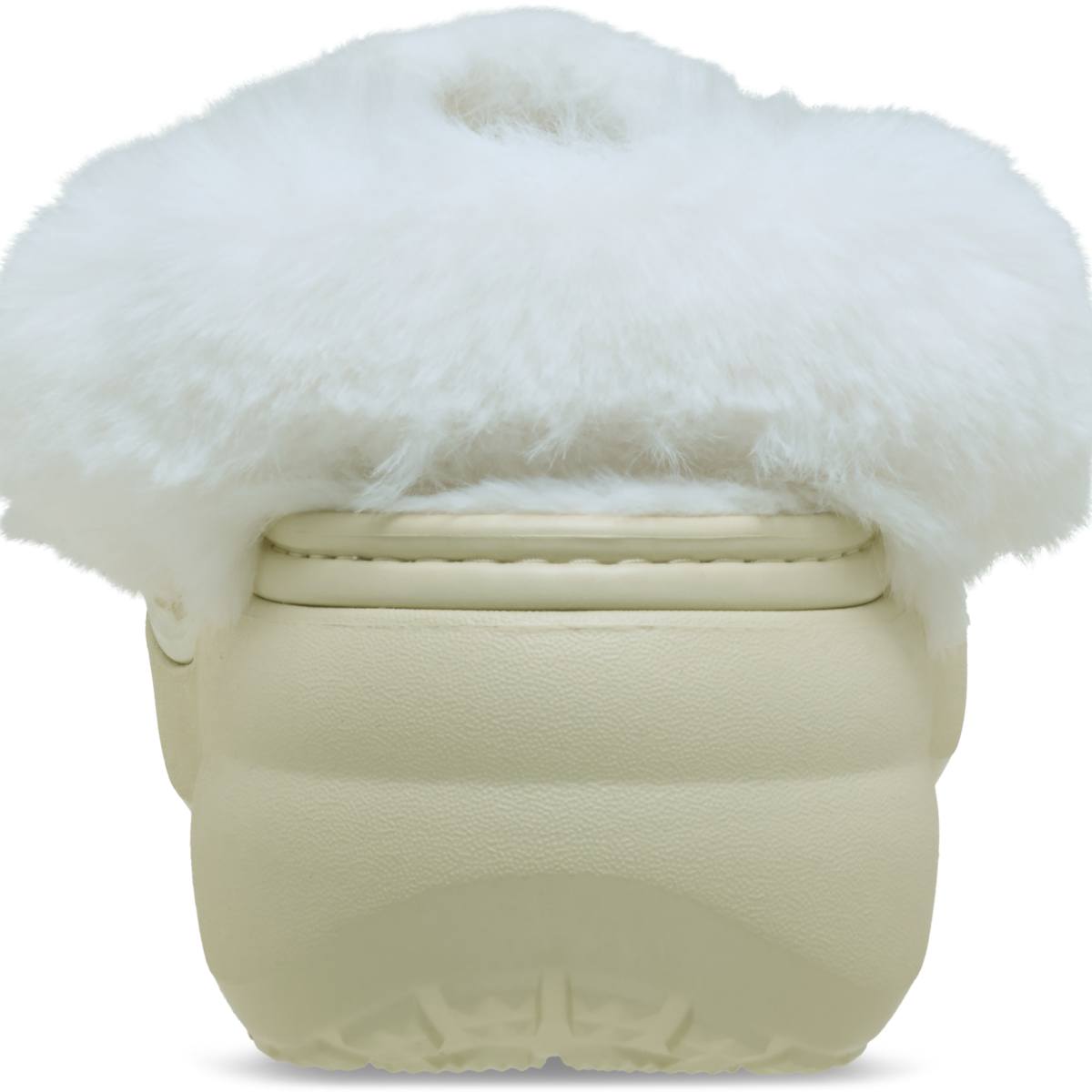 Classic Platform Fuzz Lined Clog - Bone