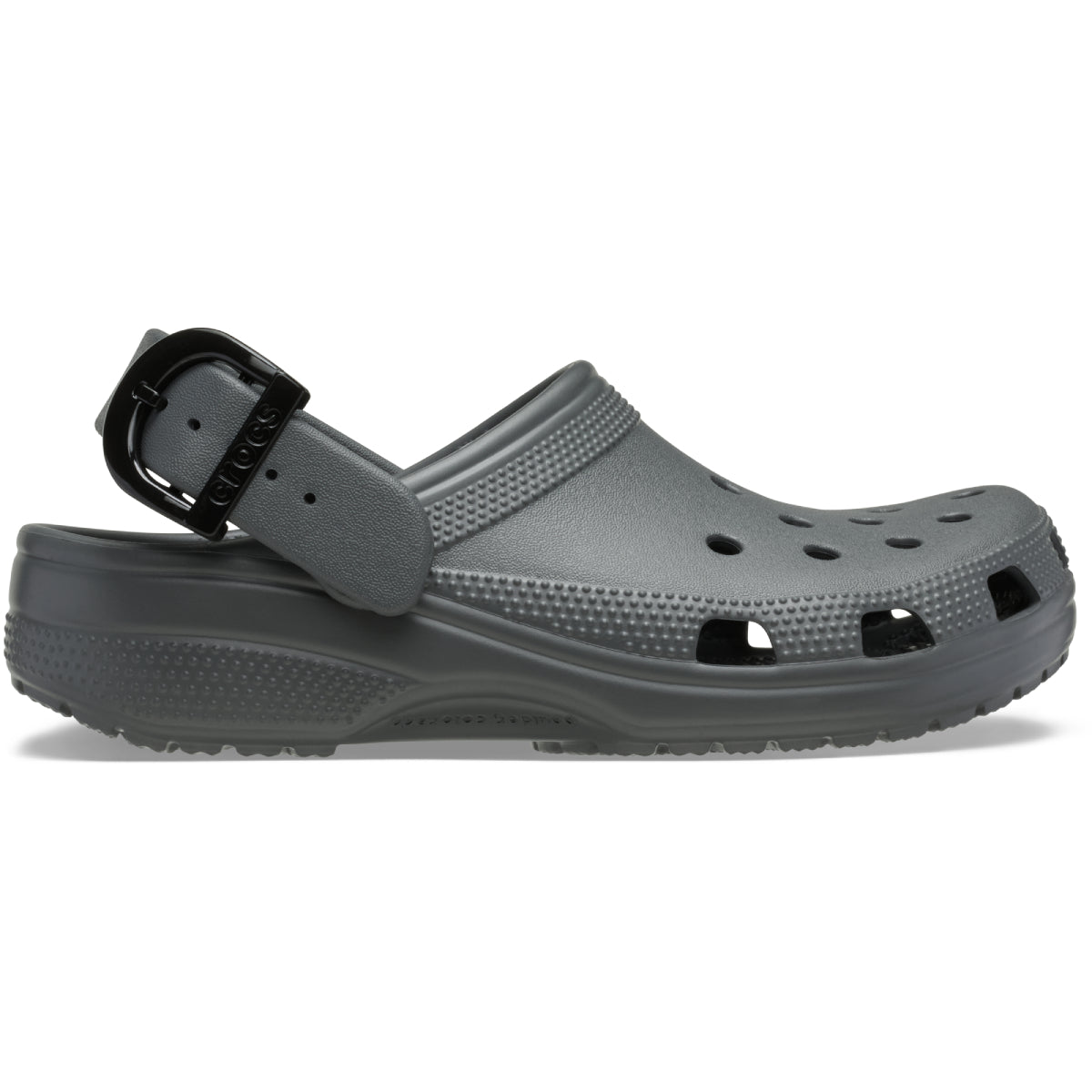 Classic Enamel Buckle Clog - Carbon