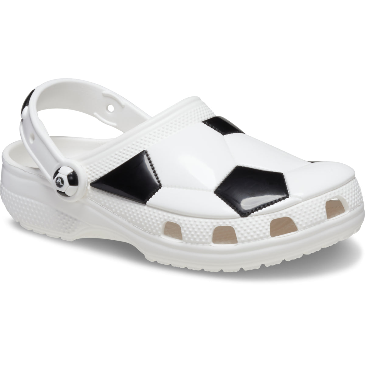 Classic Soccer Ball Clog K - White/Black