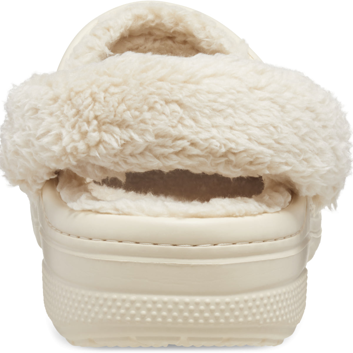 Baya Lined Fuzz Strap Clog - Winter White