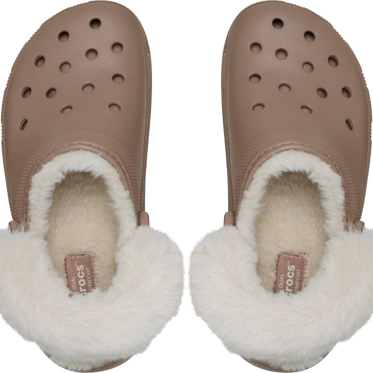 Classic Platform Fuzz Lined Clog - Latte
