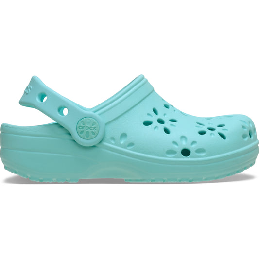 Classic Floral Cut Out Clog T - Akuamarin