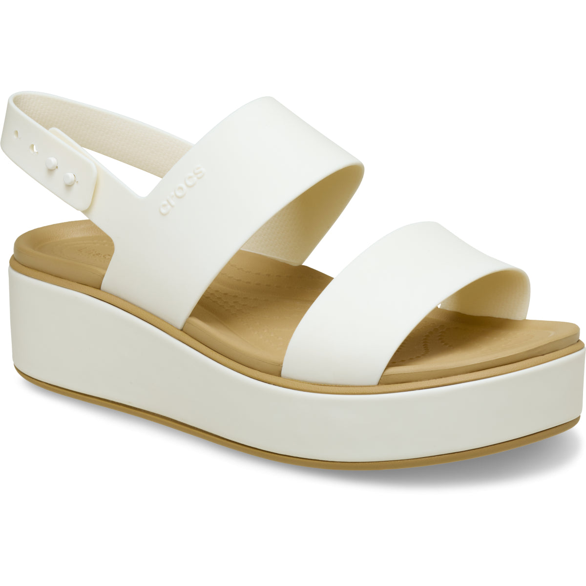 Brooklyn Matte Wrap Low Wedge - Chalk/Tan