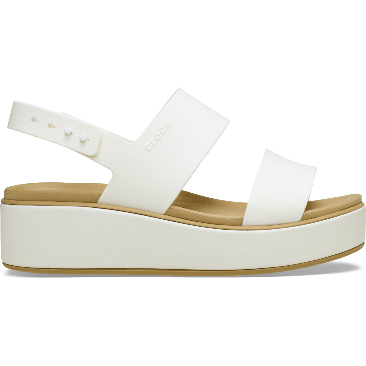 Brooklyn Matte Wrap Low Wedge - Chalk/Tan