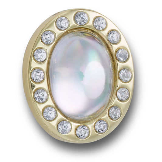 Tiny White Circle Gem - STANDART