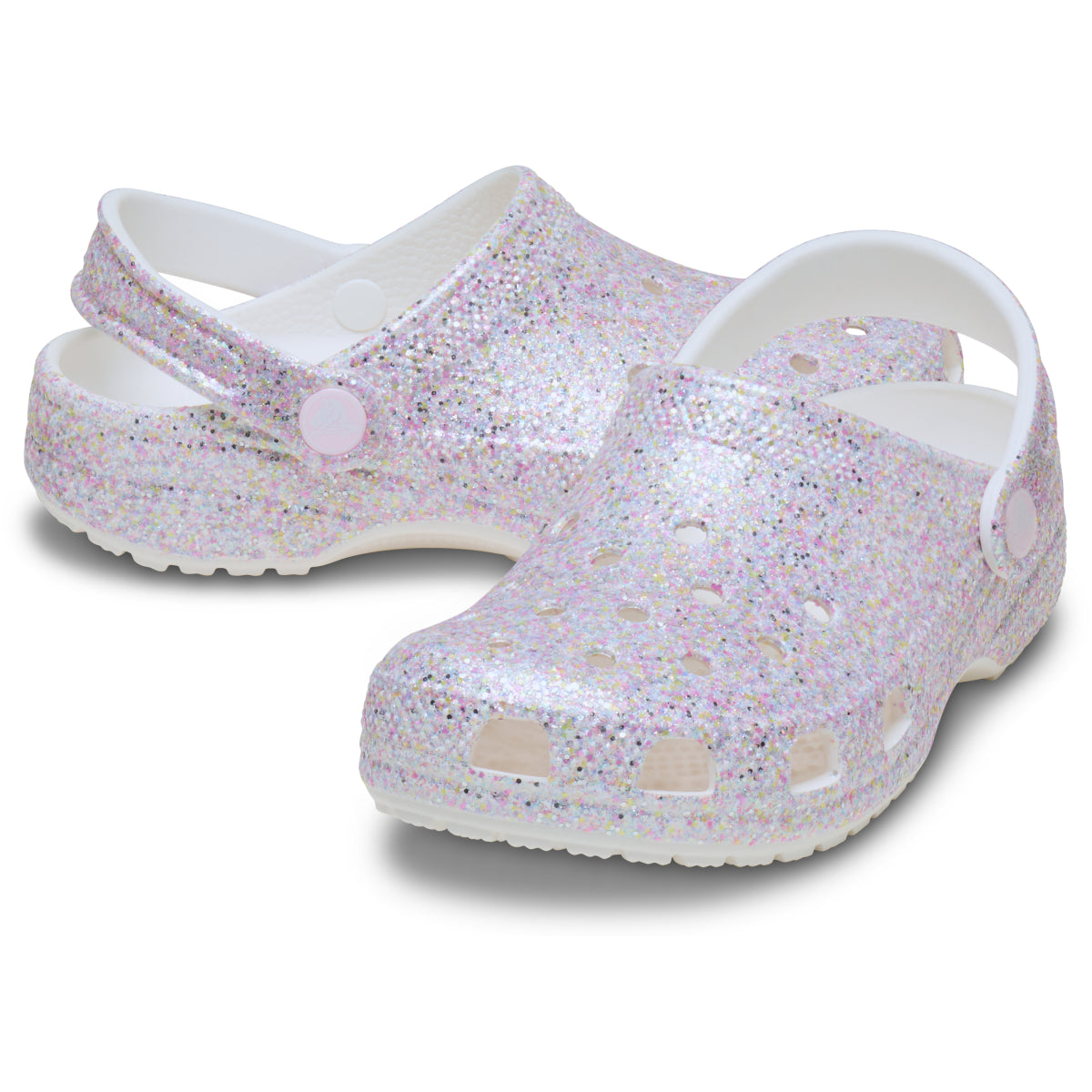 Classic Fantasy Glitter Clog K - Beyaz