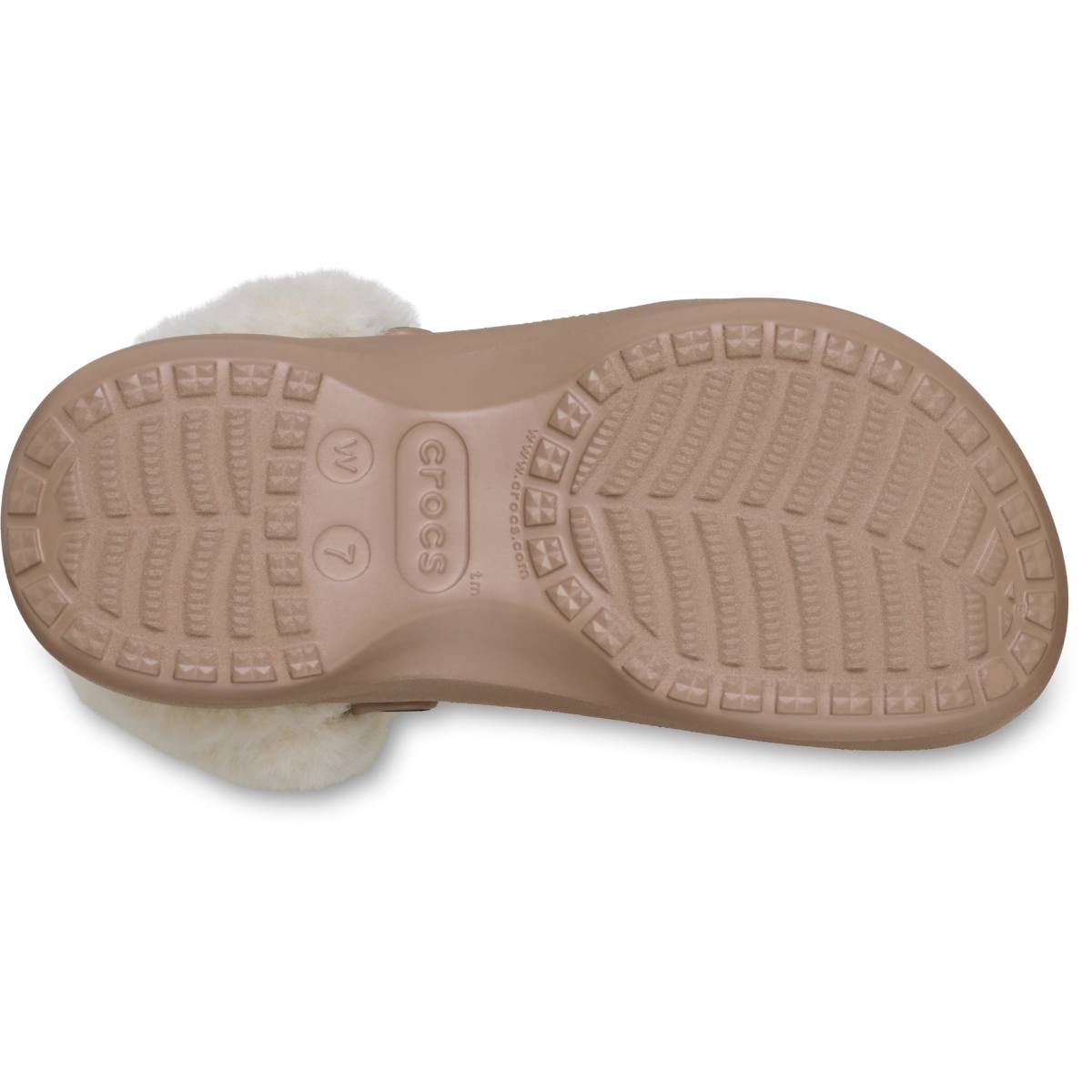 Classic Platform Fuzz Lined Clog - Latte