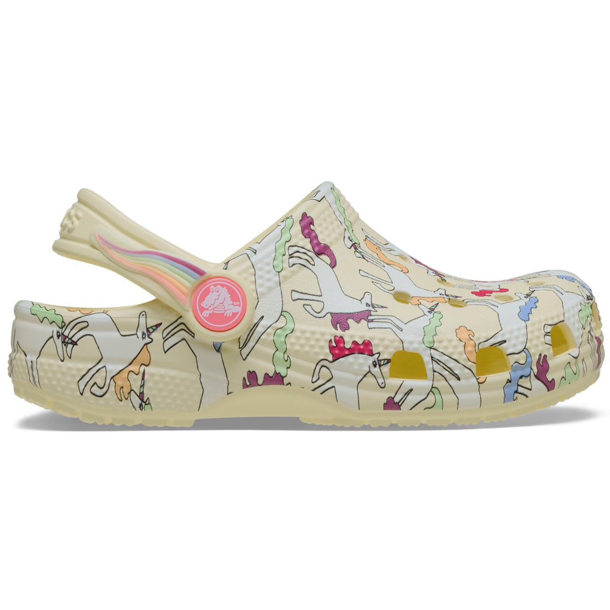 Classic Unicorn Graphic Clog T - Yellow Light