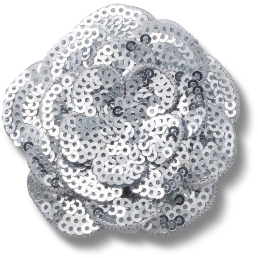 Silver Sequin Flower - UNIQUE