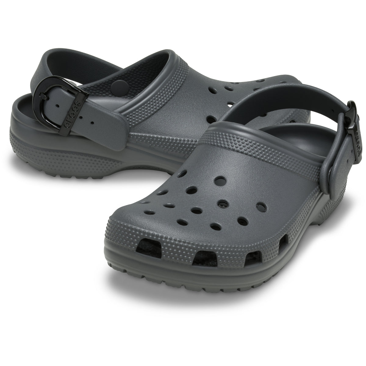 Classic Enamel Buckle Clog - Carbon