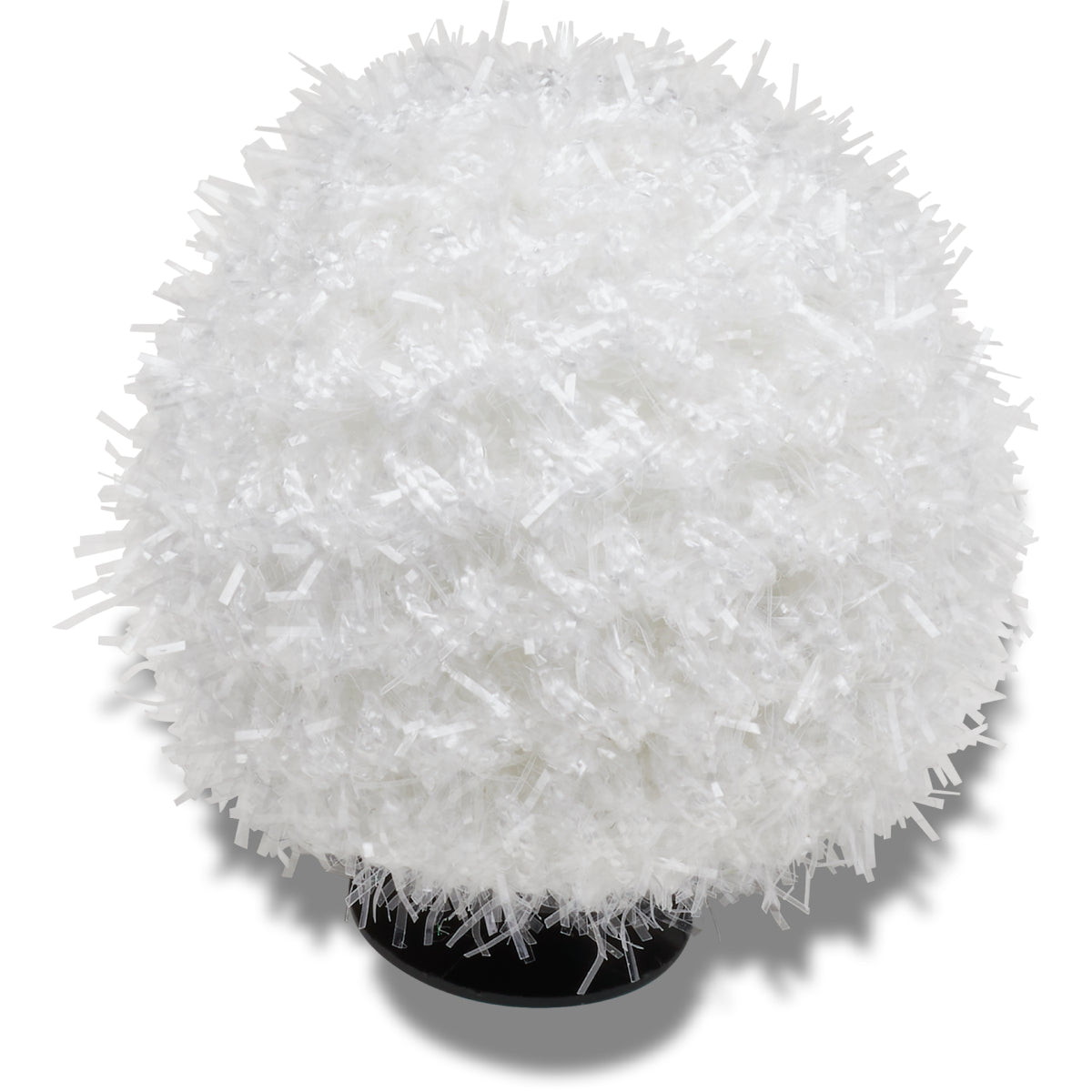 White Metallic Puff Ball - UNIQUE