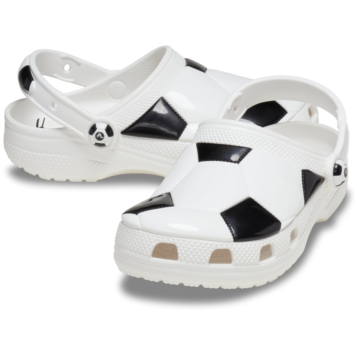 Classic Soccer Ball Clog K - White/Black