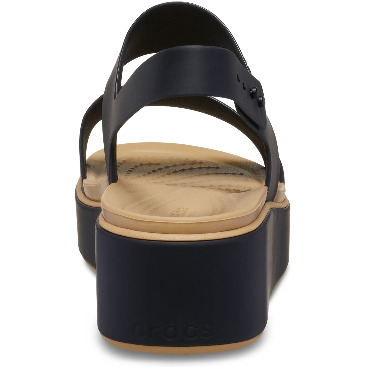 Brooklyn Matte Wrap Low Wedge - Black/Cashew