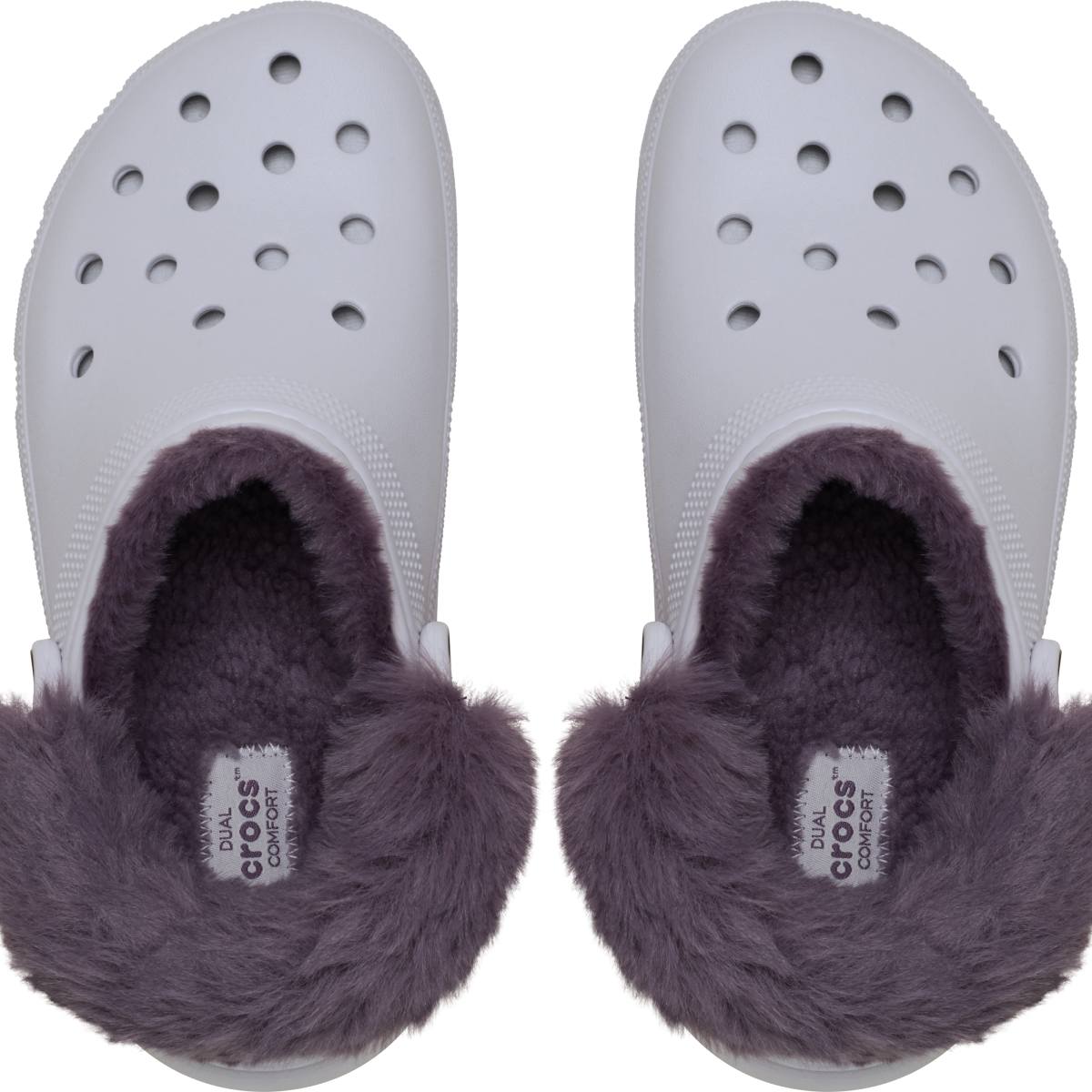 Classic Platform Fuzz Lined Clog - Frosted Grape