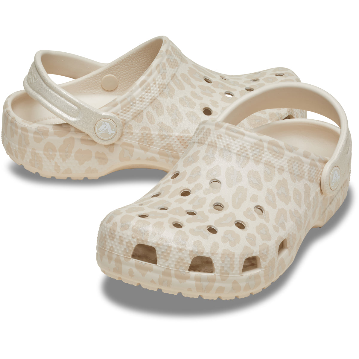 Classic Animal Glitter Clog K - Almond Tint/Leopard